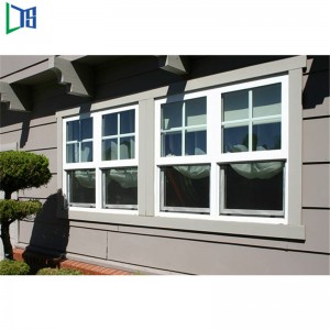 Прозорци с вертикално плъзгане с двойно окачено алуминиево покритие с прахообразно покритие