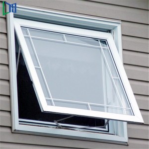 Прозорци с двойна закалена стъклена тента, алуминиева покривка на прахообразно покритие за прозорци, завършена търговска степен