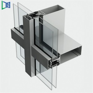 Инженеринг Външни търговски строителни материали Алуминиеви профили Завеса Стъклена стена