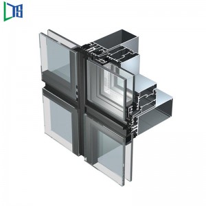Видима и невидима фасадна завесна стена LYS 150 с вискозна и невидима фасада с двойно остъкляване и топлоустойчиво стъкло Low-E